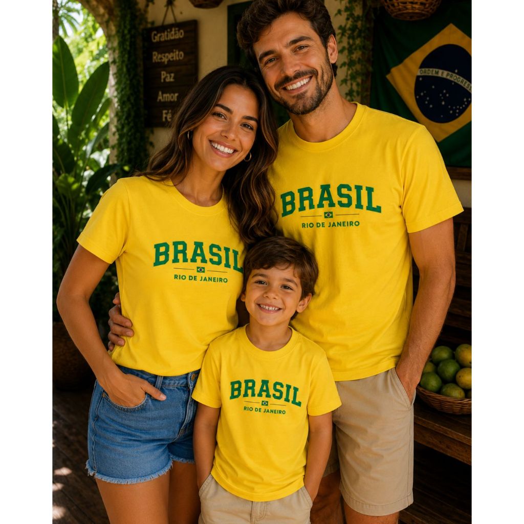 Camiseta Blusa Blusinha Feminina Masculina Infantil Unissex Brasil Copa Do Mundo Brazilcore