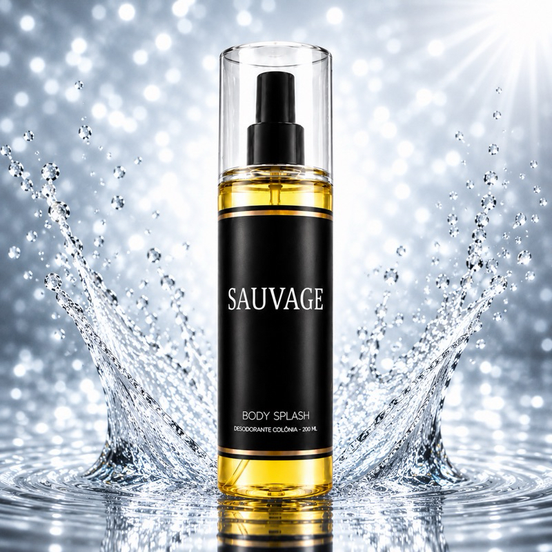Sauvage Body Splash Masculino 200ml Inspiração Importada – Alta Fixação e Fragrância Intensa
