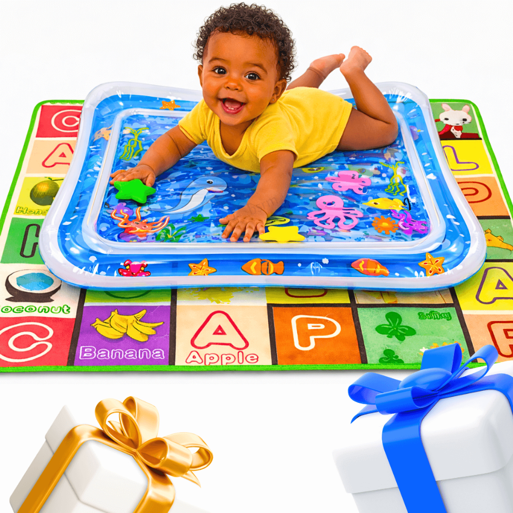 Kit 2 Tapetes Sensorial Bebê Com Água Brinquedo Educativo Desenvolvimento termico Infantil criança