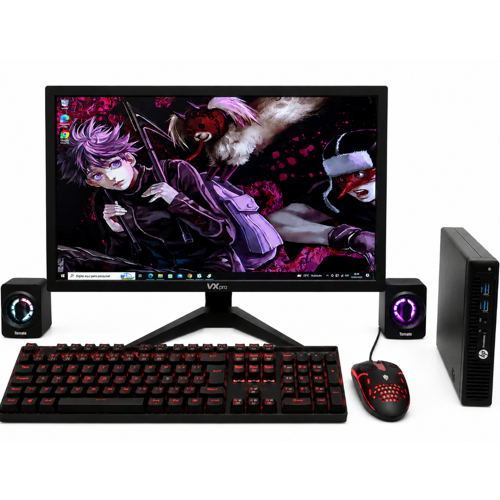 PC COMPLETO HP ELITEDESK 705 G3 | AMD PRO A10-9700 | 8GB DDR4 | SSD 240GB | MONITOR 20" 75Hz | WINDOWS 10 PRO + OFFICE