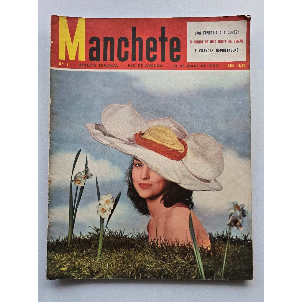 Revista Manchete nº 3 - Maio/1952 - Basquete EUA / Seleção / Maracanã / Moda Verão / Jogos Panamericano