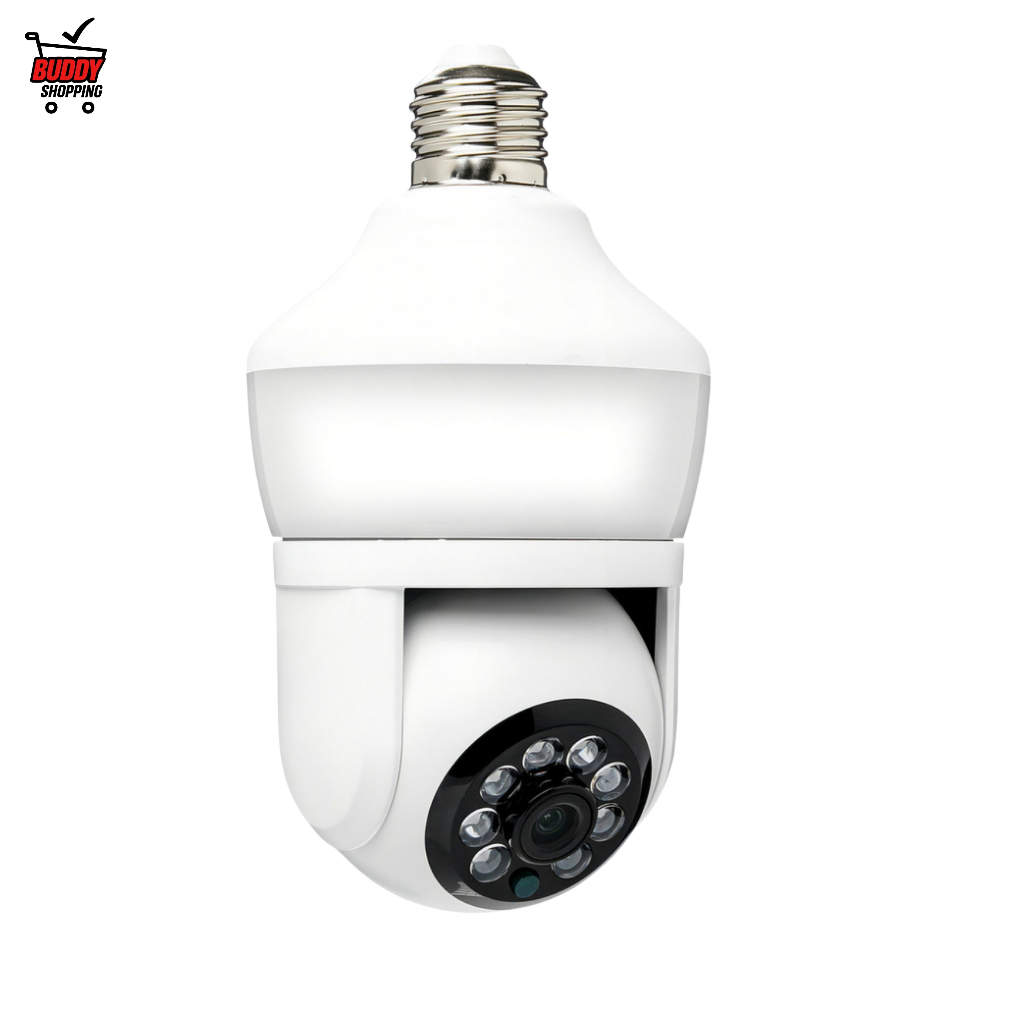 Câmera Lâmpada Ip Wifi Full Hd Visão Noturna Microfone Áudio