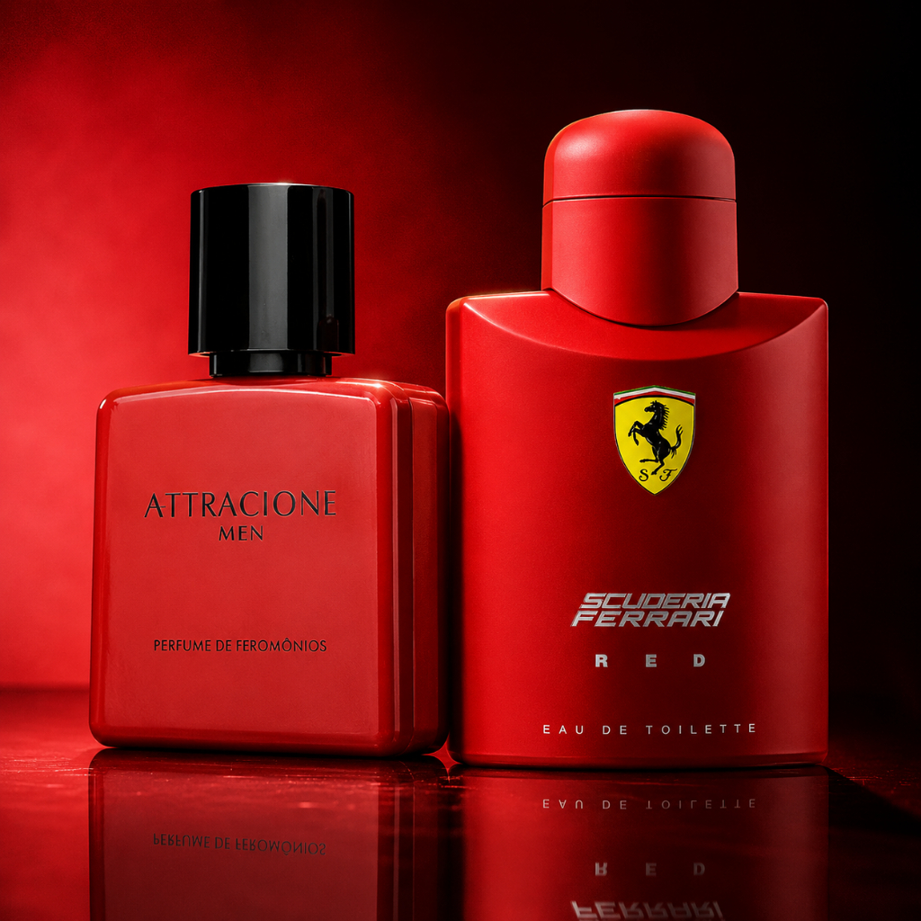 Kit 01 Ate 02 Perfumes Masculinos By Men Attrac~ttion one & Ferrari Red Premium 100ml