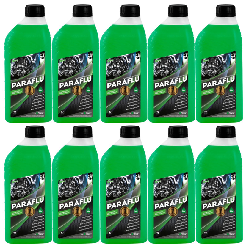 Kit 10 Aditivo para Radiador PARAFLU Concentrado Verde 10-3013 1L