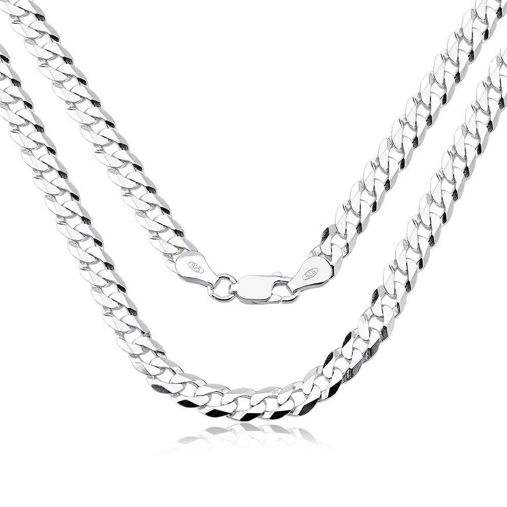 Corrente Masculina Grumet 70cm 7mm Prata 925
