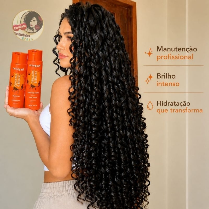Kit de tratamento diário cenoura e brilho,Shampoo + Condicionador hidratante com brilho intenso
