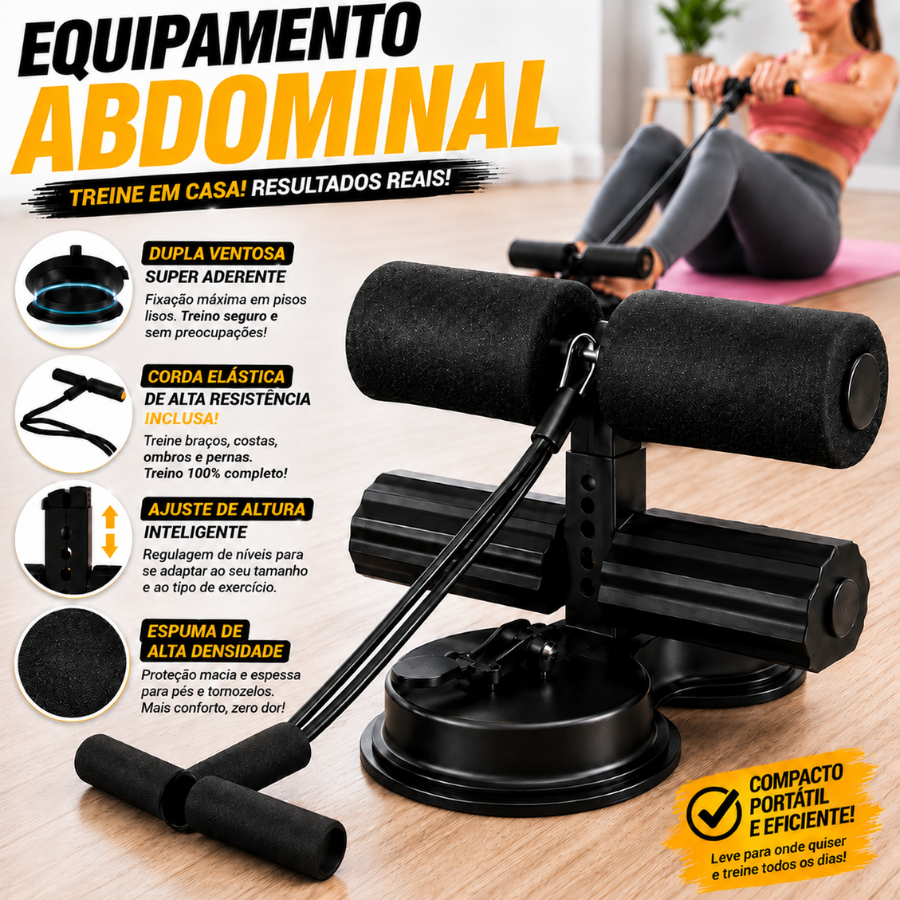 Equipamento Abdominal Com Ventosa Treino Funcional Em Casa Fácil De Usar