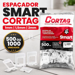 Espaçador Nivelador Smart Cortag 1/1,5/2MM Azulejos Pisos Porcelanato Cerâmica 500 ou 1000 Unidades