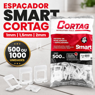 Espaçador Nivelador Smart Cortag 1/1,5/2MM Azulejos Pisos Porcelanato Cerâmica 500 ou 1000 Unidades