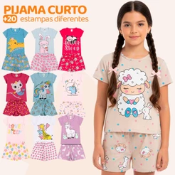 Kit 6 Peças de Pijamas Infantis para Meninas Confortáveis e Cheios de Estilo Pijama Infantil Feminino