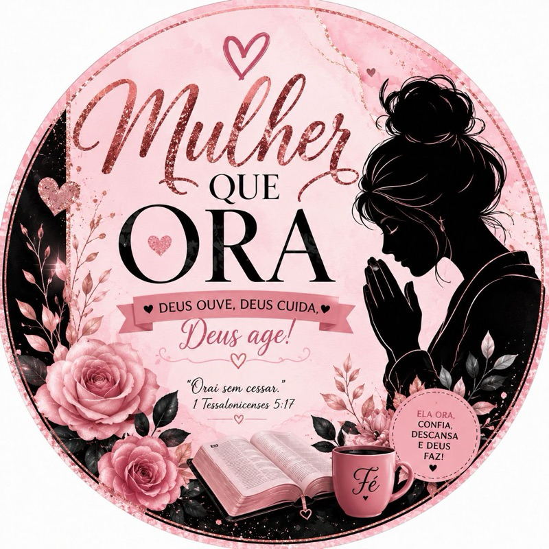 Mini Painel 50x50cm - Tema Mulher que Ora
