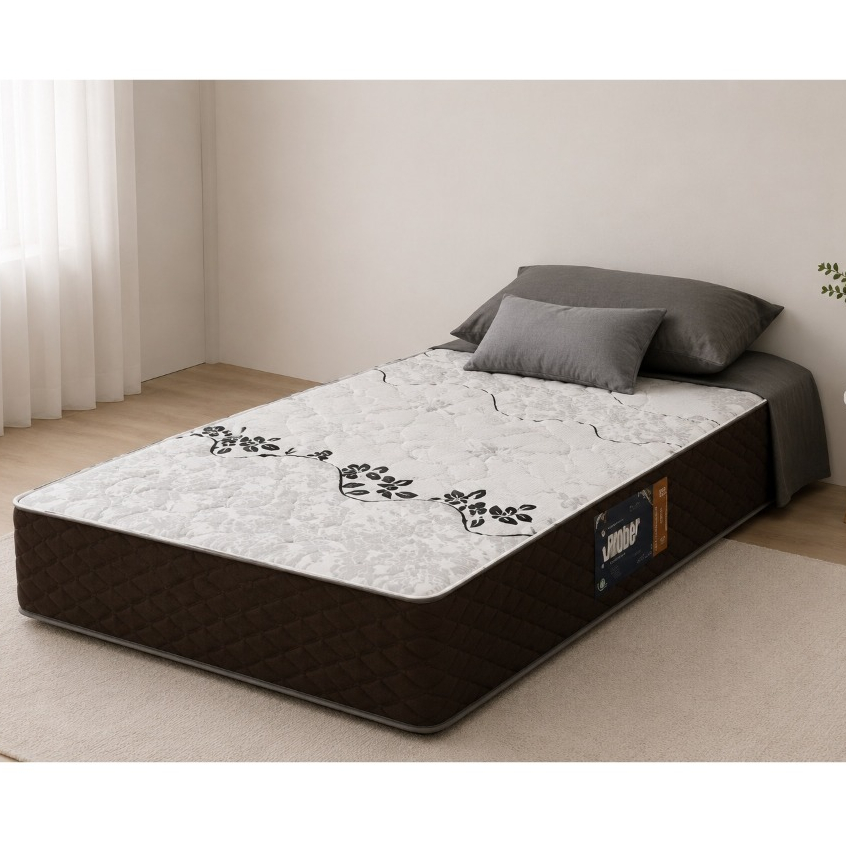 Colchão Solteiro Espuma D28 Gazin Confort Soft Liso 14x188x78 Confortável Marrom