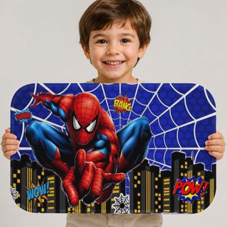Tapete Infantil Homem Aranha SpiderMan 60x40 Antiderrapante Decorativo Macio Para Quarto Criança TOP