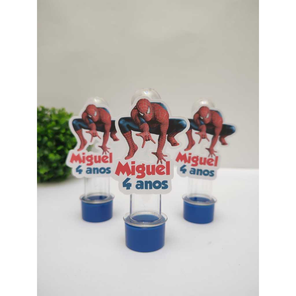 Apliques Para Tubete Homem Aranha-Lembrancinhas- Aniversário Infantil- Papelaria Personalizada
