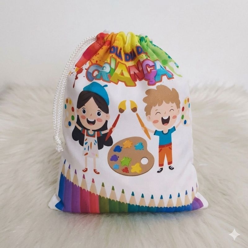 Sacolinhas Surpresas Temáticas Dia das Crianças Lembrancinha 20 x 15 cm
