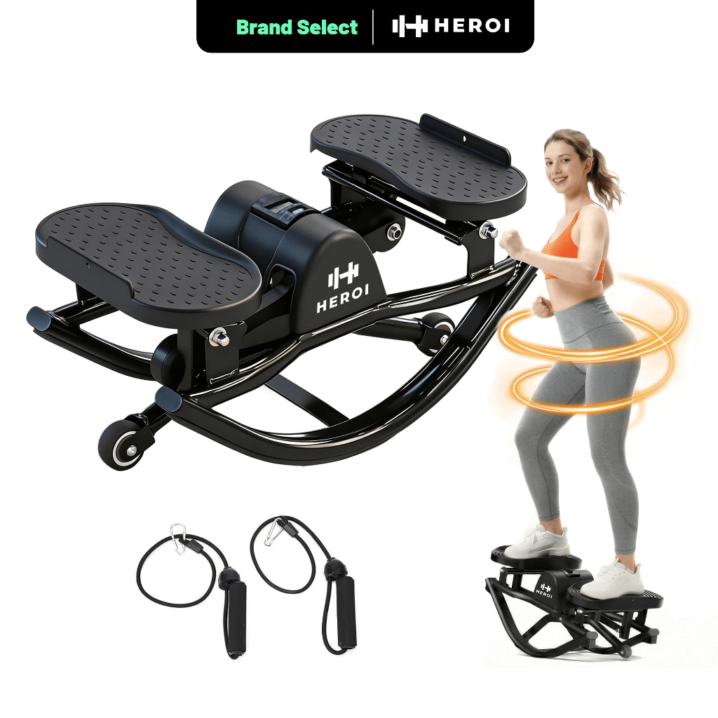 HEROI Elíptico Silencioso para Casa – Baixo Impacto, Protege Joelhos, com Display, Suporta 150kg
