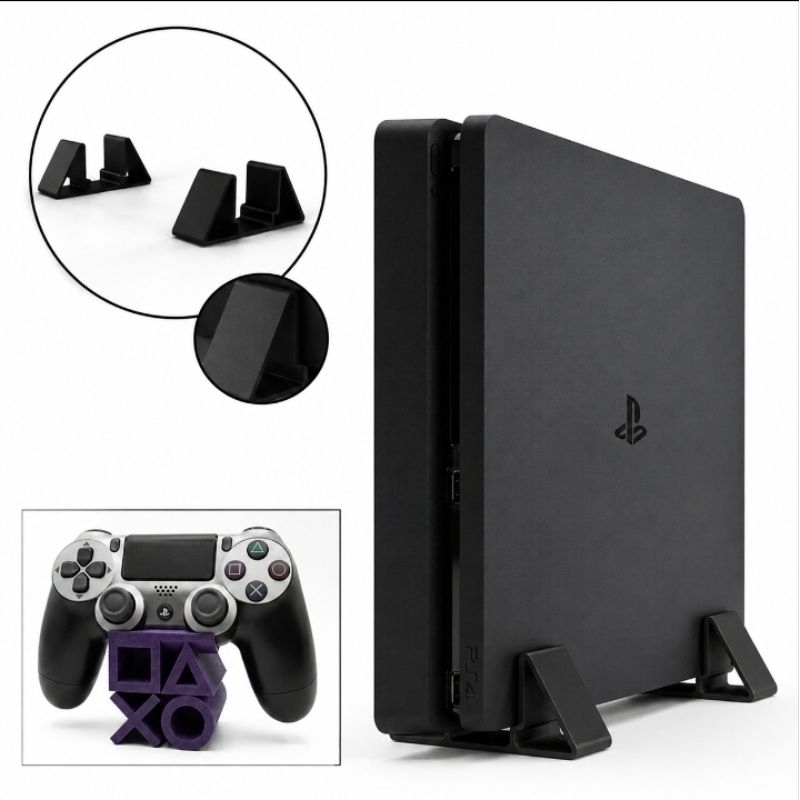 Base Apoio Suporte Vertical Ps4 Slim Playstation Em Pé e ps4 fat suporte de apoio pequeno facil por