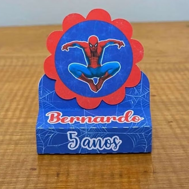 Kit com 60 Porta bis duplo  Personalizados HOMEM ARANHA– lembrancinha para festa infantil