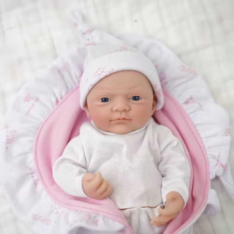 Bebê Reborn silicone sólido 33 cm 1.5 kg promoção chupa chupeta abre a boca envio imediato
