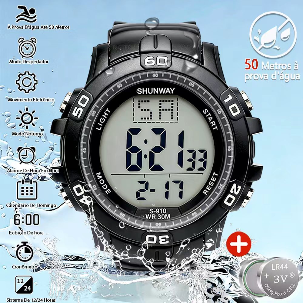 Relógio A Prova Dágua Masculino Smartwatch Esportivo Eletrônico Minimalista