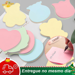 Kit 5 Bloco de Notas Colorido 500 Folhas Adesivo Anotaçoes Fofo Caderno,Organização De Escritório