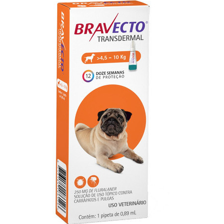 Antipulgas e Carrapatos MSD Bravecto Transdermal para Cães de 4,5 a 10 Kg