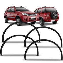 Kit Alargador Paralama Ecosport 2003 a 2012 Moldura Acabamento Dianteiro e Traseiro