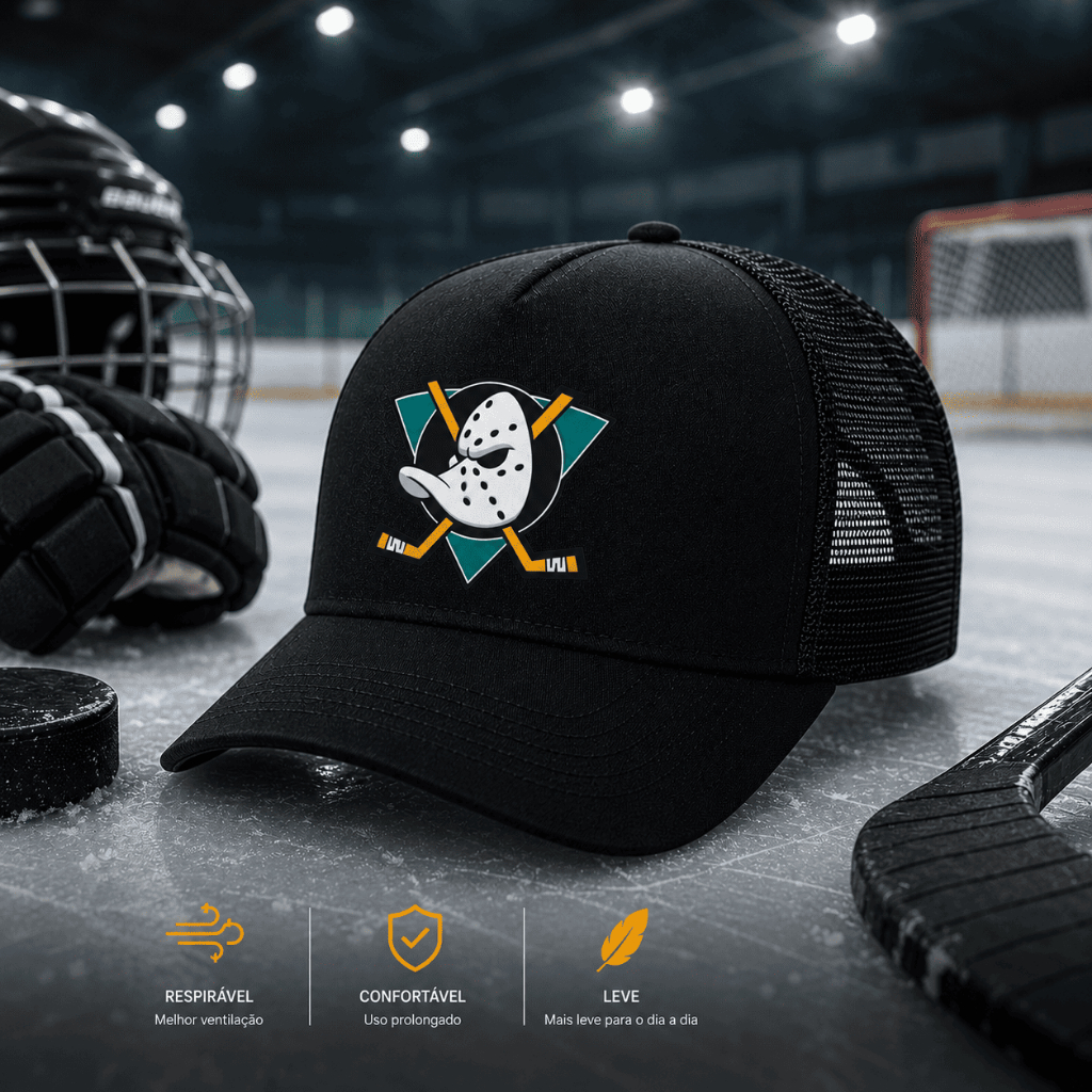 Boné Snapback Trucker Aba Curva Estampado Super Patos Boné Hockey Esportivo Moda Verão Promoção