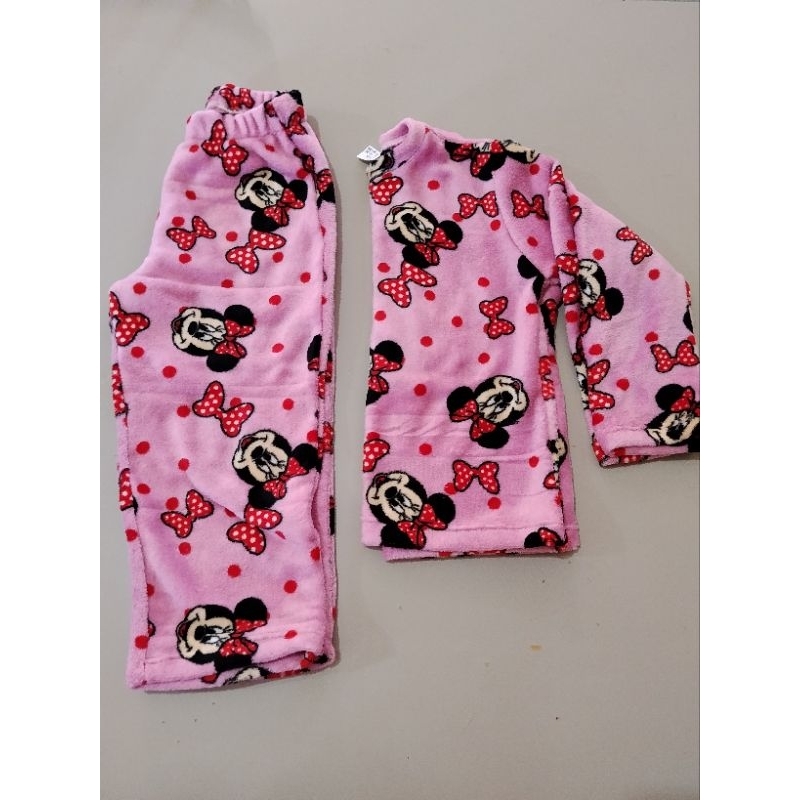 Pijama Infantil Soft Fleece Quentinho pelúcia do Inverno Frio Calça Blusa Estampado Menina Kids