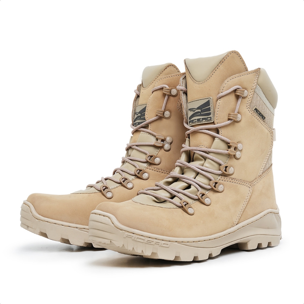 Coturno Militar Bota Segurança Couro Animal Acero Tiger Palm