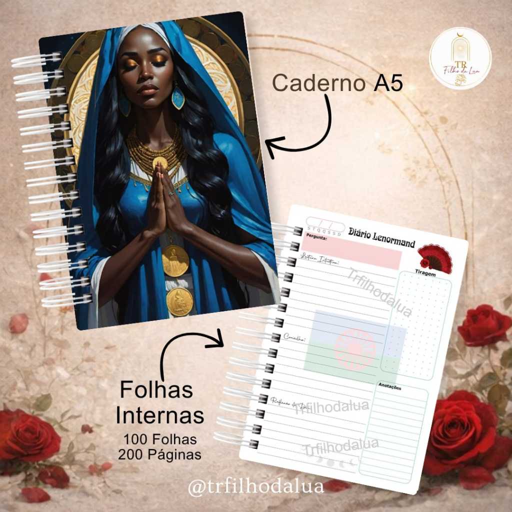 Caderno Povo Cigano Personalizado A5 Baralho Cigano Cartomancia Estudos De Oráculos