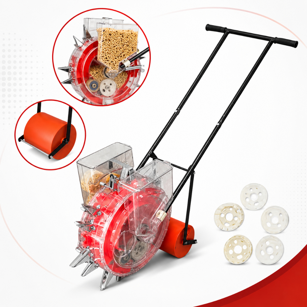 Plantadeira Adubadeira Manual Rotativa 3Kg Importway 14 Bicos Para Milho Soja Amendoim