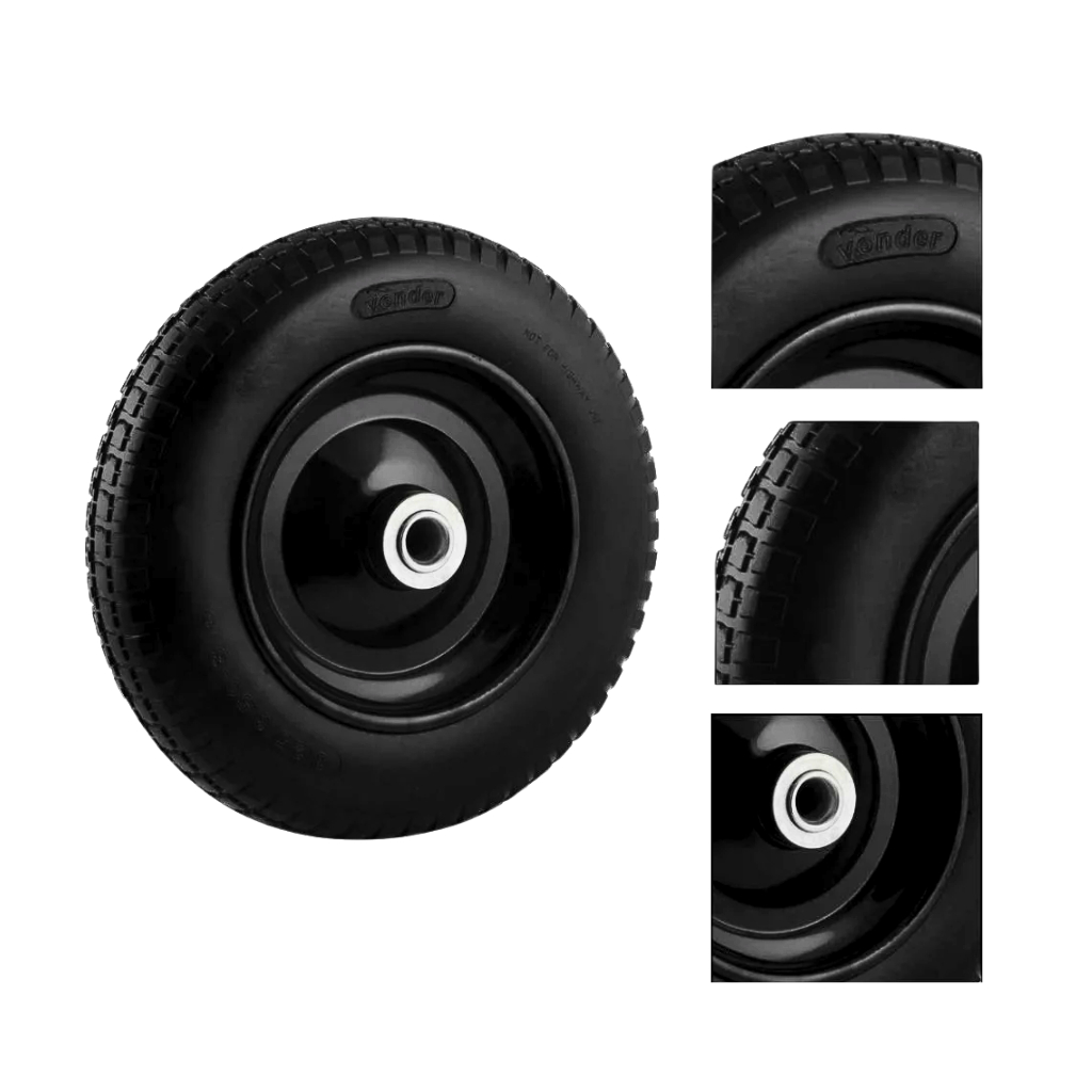 Roda Maciça Anti Furo Carrinho De Mão Vonder Furo 1 Polegada Original