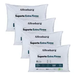 Kit 4 Travesseiros Altenburg Suporte Extra Firme Original 50x70cm Antialérgico 100% Algodão Percal