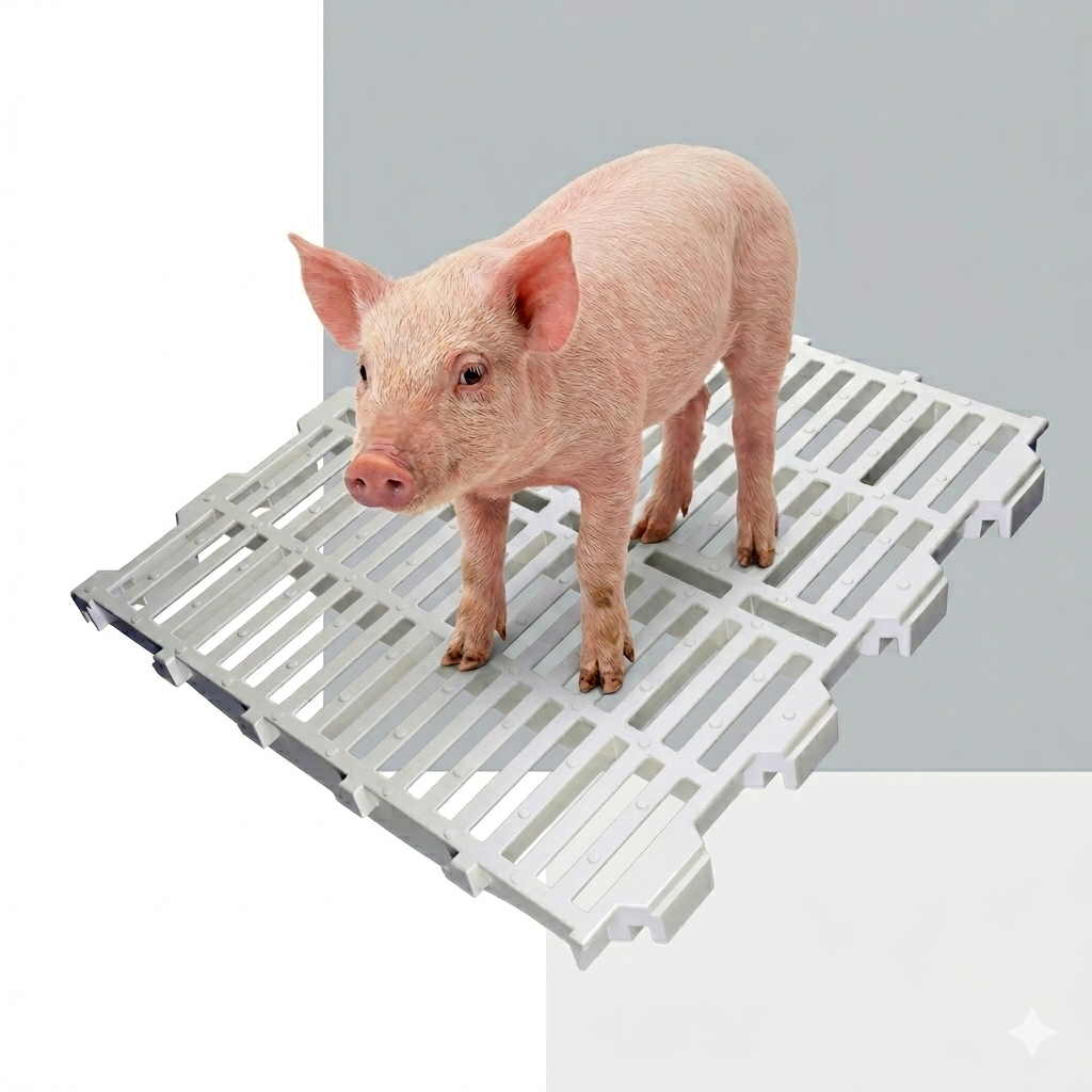 Kit 20 Grades Piso Plástico Suíno Maternidade Leitão 40x40 cm Branco Reforçado Alta Durabilidade