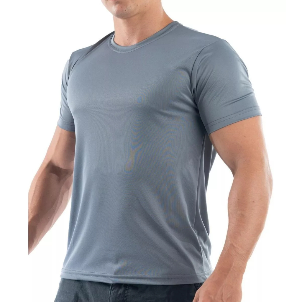 Camiseta Masculina Malha Fria Academia Treino Fitness Corrida Caminhada Verão