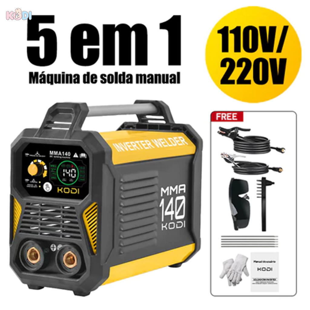 【110V/220V】 5 Em 1 Máquina Solda Inversora Profissional Mini máquina de solda digital （MMA-160/MMA-140/MMA-120）-D13