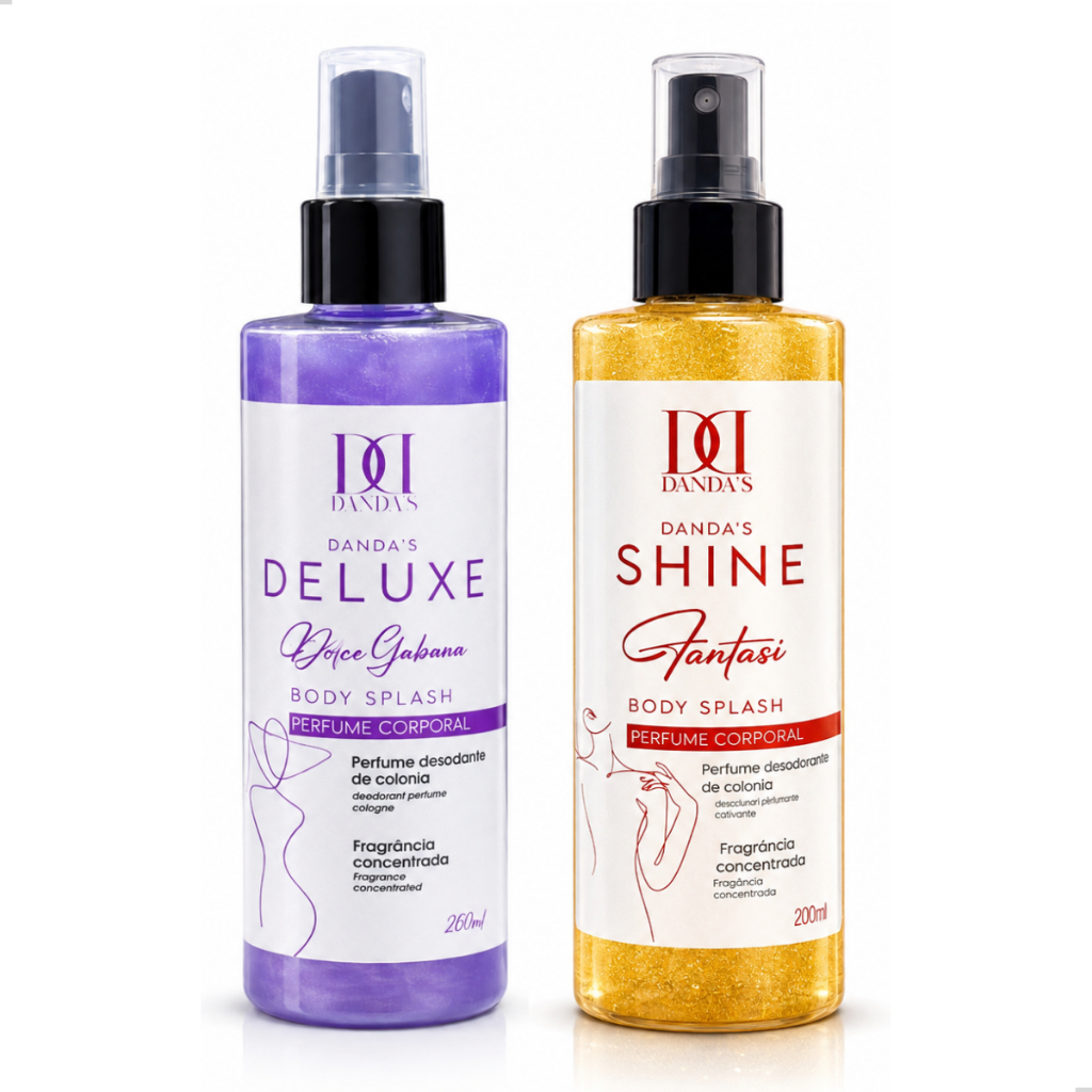 Kit 2 Body Splash Desodorante Corporal Perfume Colônia Fragrância Feminino Dolce Gabana e Fantasi