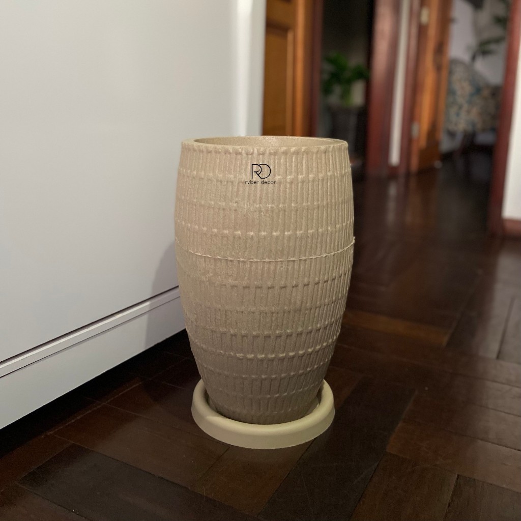 Vaso para Planta Oval 43 cm Decorativo em Polietileno Leve e Resistente