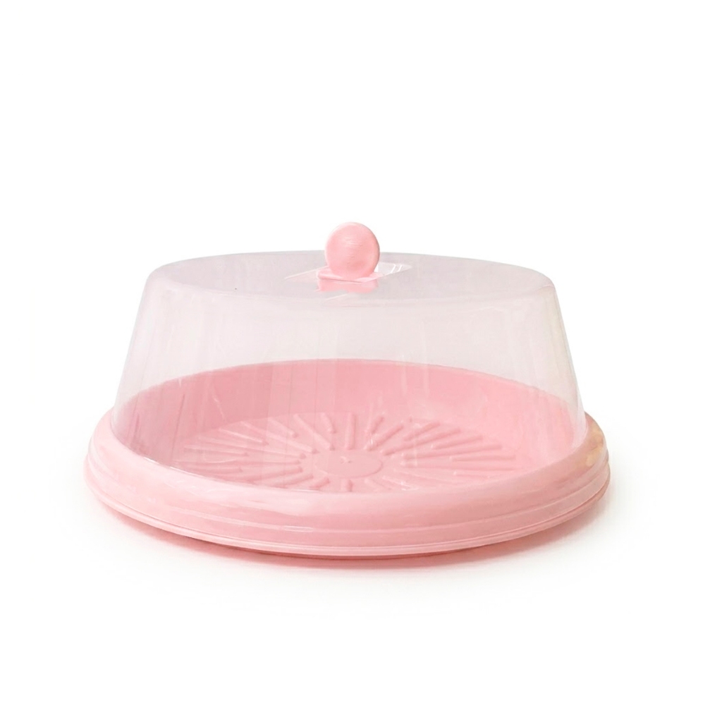 Kit 2 Boleira Prato Com Tampa Suporte De Plástico Para Bolo E Torta Porta Bolo Multiuso Confeitaria