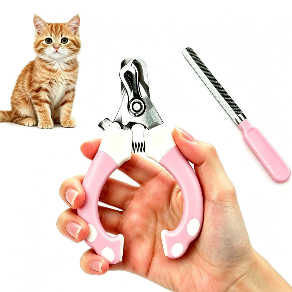 Cortador de Unha para Cachorro e Gato Pequeno com Lixa Kit Seguro Super Afiado