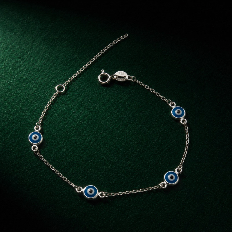Pulseira Olho Grego Prata 925 Proteção e Sofisticação