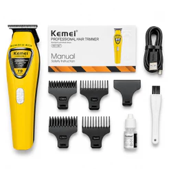 Kemei KM-1567 aparadores de cabelo profissional rotor externo motor sem escova aparador ajustável para homens