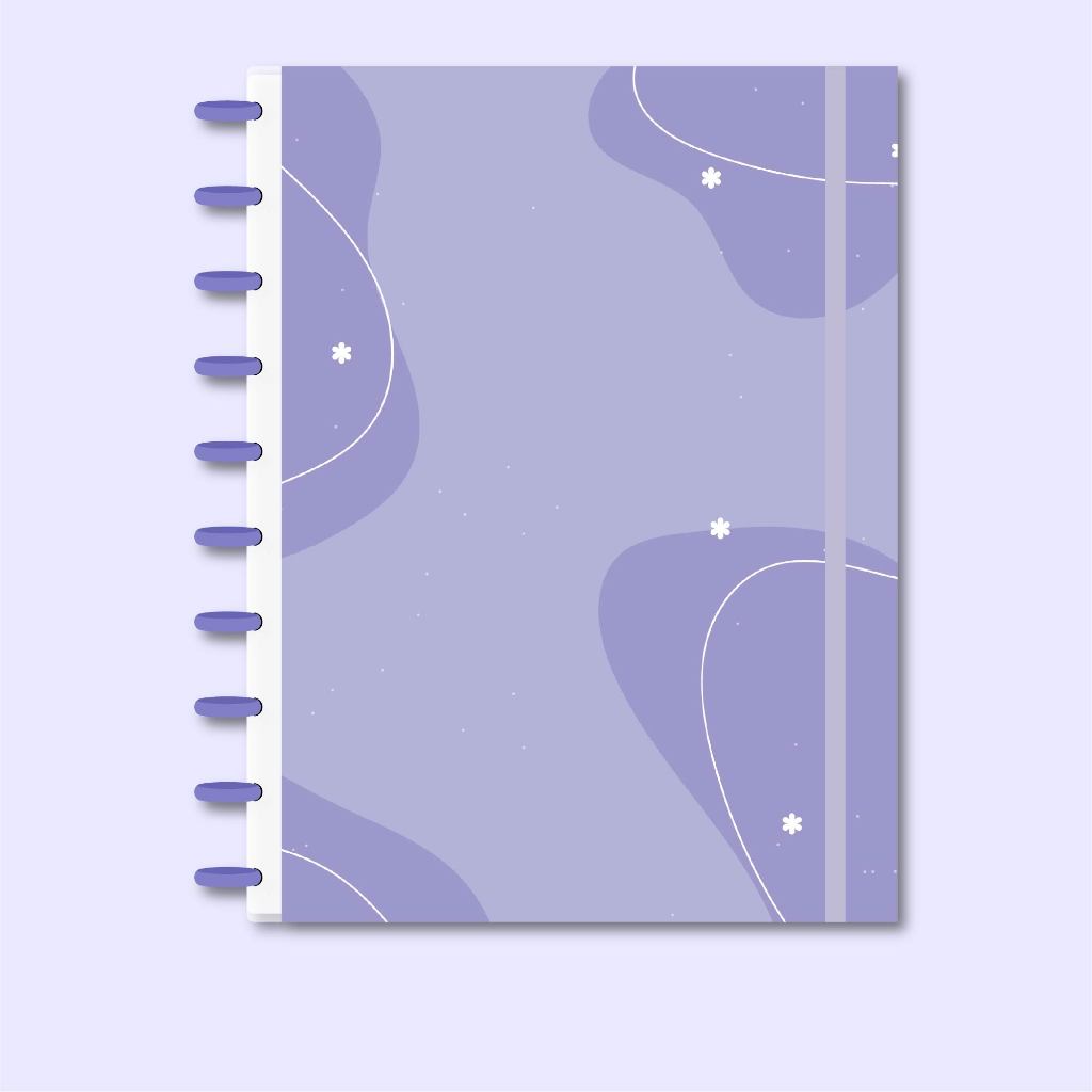 Caderno de Discos Personalizado Colegial/A5 Lilac - 80/120 folhas - Liso, Quadriculado, Pautado ou Pontilhado
