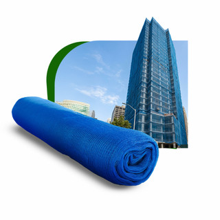 Tela Fachadeira Azul Proteção Obras Andaimes Torres 6x50 Mts