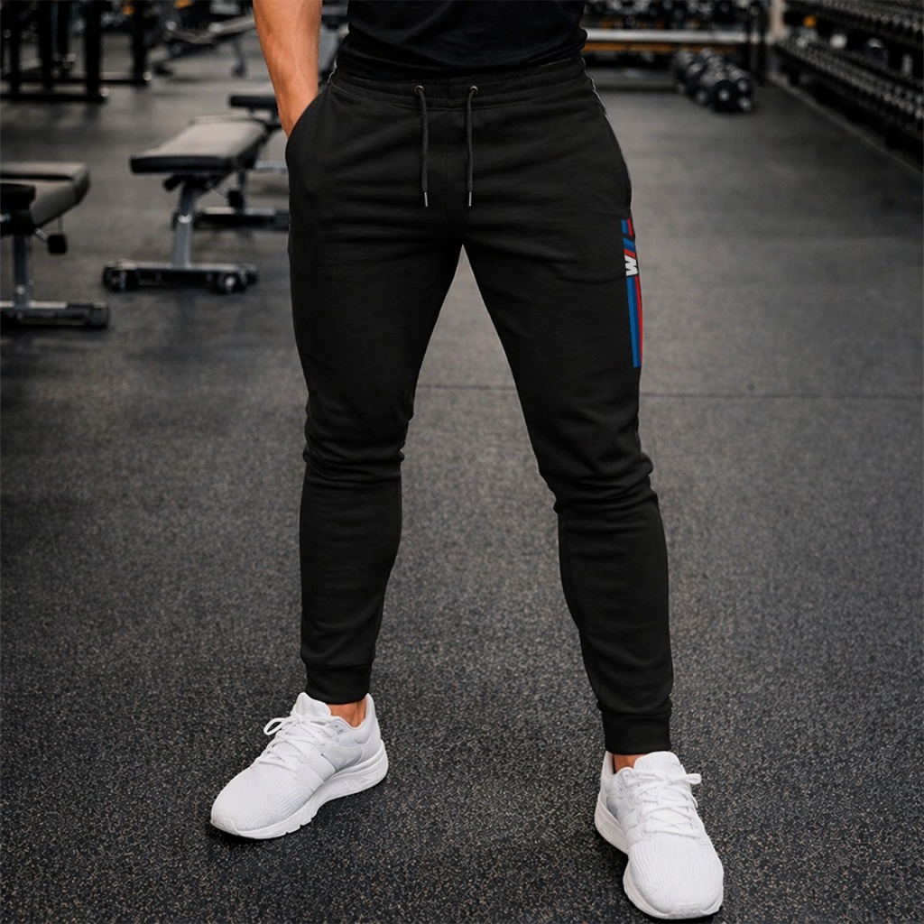 Calça Moletom Jogger Masculina Estampa Exclusiva BMW Esportiva Confortável Casual Academia Premium
