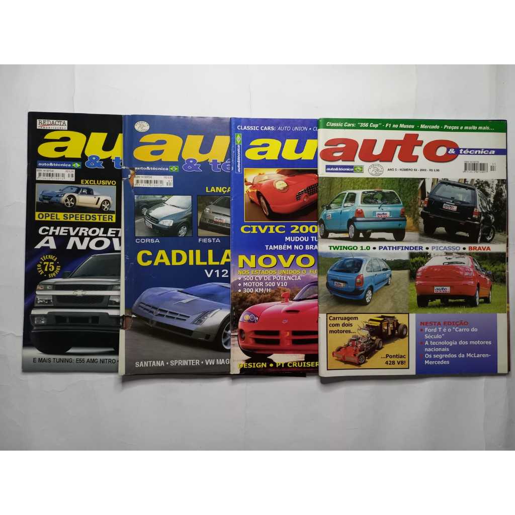 Revistas Auto & Tecnica 53 59 67 75 Editora Redacta 2000 Excelentes