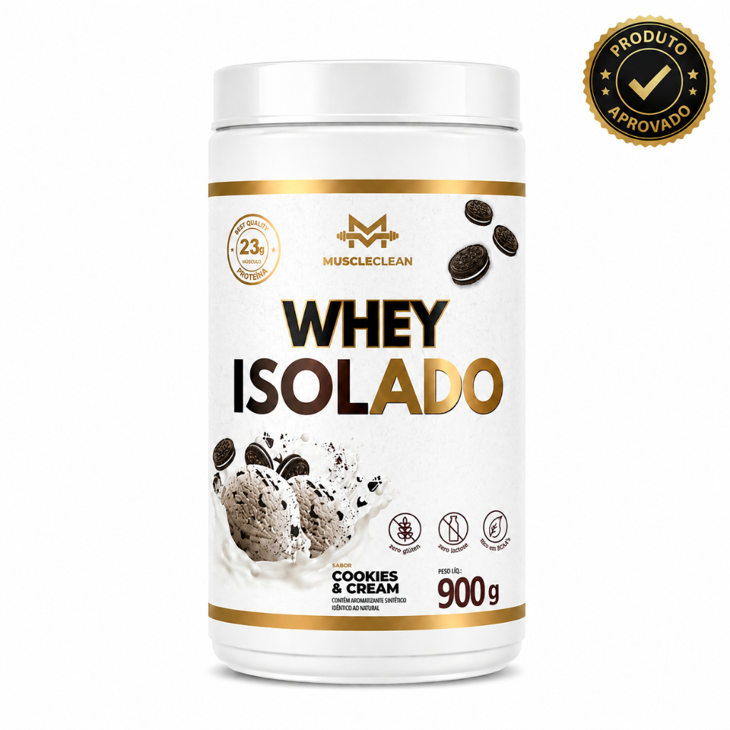 *OFERTA* Whey Protein Isolado (ZERO LACTOSE) 900g - Muscle Clean
