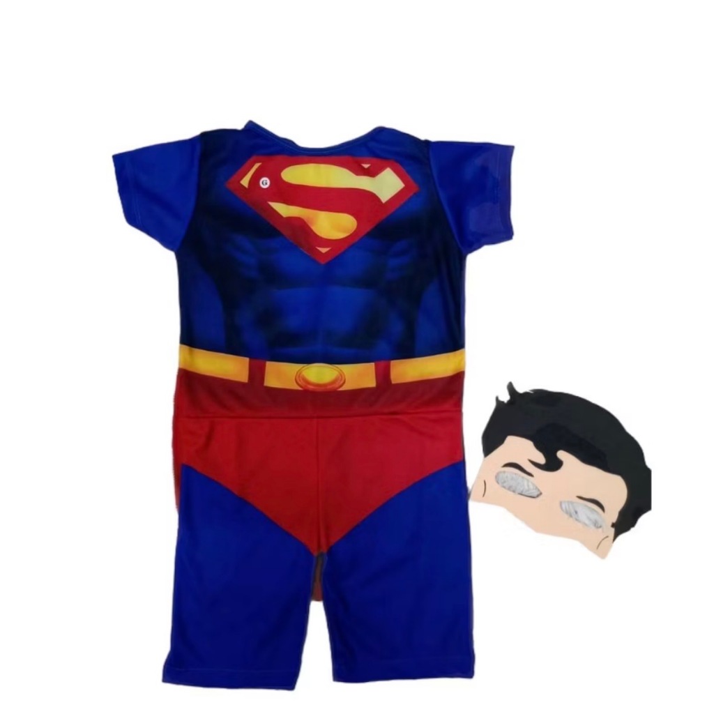 Fantasia Super Homem Infantil , Super Herói, Super Man, Com Máscara, Macacão Helanca Com Capa Heróis