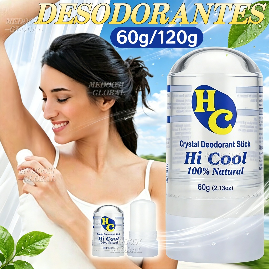 60/120g Desodorante Antitranspirante Desodorante Natural Cristal/Pedra Unissex Corpo Vermelhidão Antitranspirante